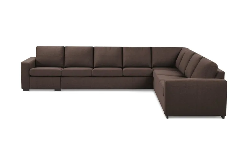 Crazy 7-sits Vändbar L-formad XX-Large Hörnsoffa i Tyg - Brun (Art.nr 1791251) — Brun