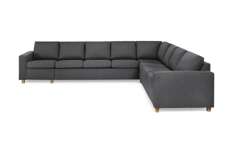Crazy 7-sits Vändbar L-formad XX-Large Hörnsoffa i Tyg - Mörkgrå (Art.nr 155886) — Mörkgrå
