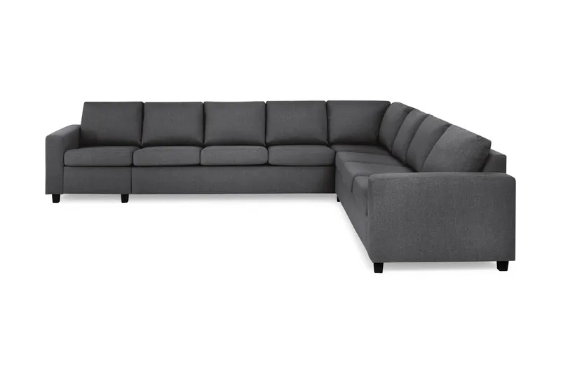 Crazy 7-sits Vändbar L-formad XX-Large Hörnsoffa i Tyg - Mörkgrå (Art.nr 155887) — Mörkgrå