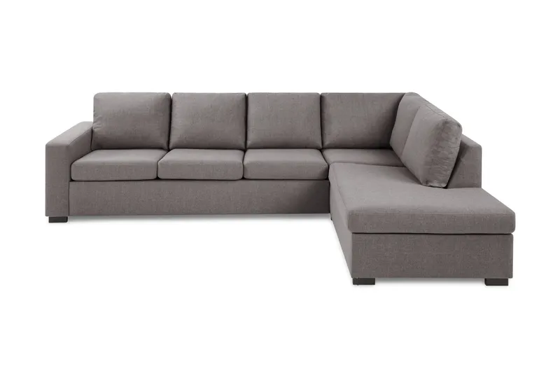 Crazy Limited Edition 4-sits Högervänd L-formad Schäslongsoffa i Tyg - Grå — Grå