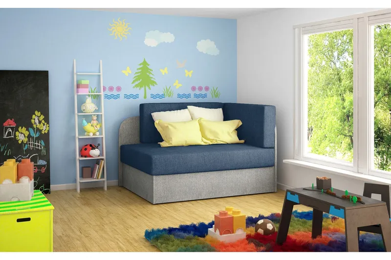 Crenviz Bäddsoffa - Blå/Grå (Art.nr 695956) — Blå/Grå