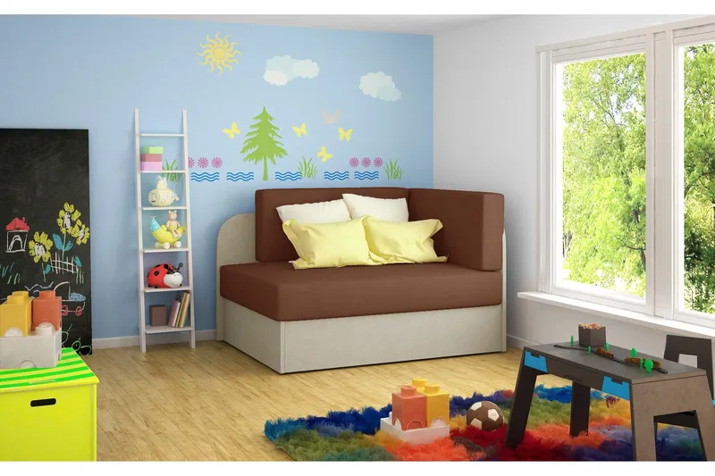 Crenviz Bäddsoffa - Brun/Beige — Brun/Beige