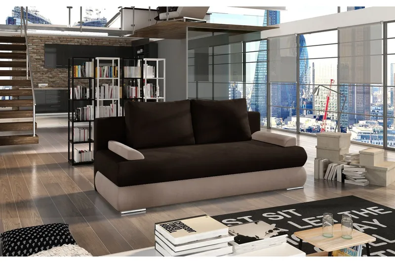 Crespos 2-sits Bäddsoffa - Brun/Ljusbrun — Brun/Ljusbrun