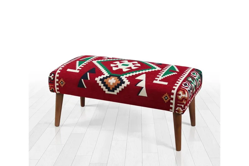 Crossett Sittpuff 91 cm - Röd/Vit — Röd/Vit