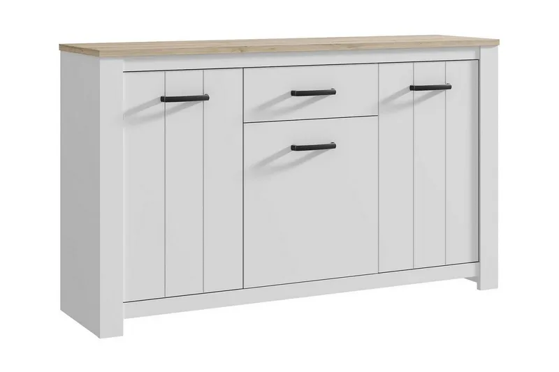 Crumpton Byrå 161 cm - Vit/Brun — Vit/Brun
