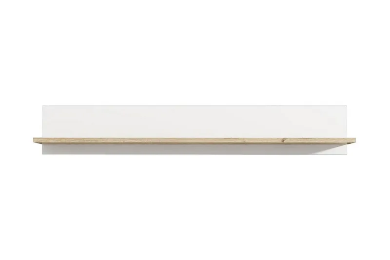 Crumpton vägghylla 160 cm - Vit/Brun — Vit/Brun