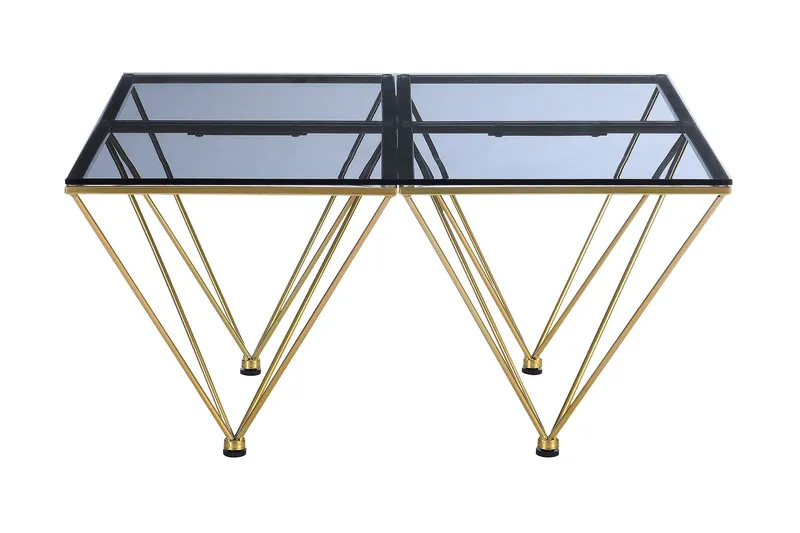 Crystal Soffbord 80 cm - Rökfärgat glas/Mässing — Rökfärgat glas/Mässing