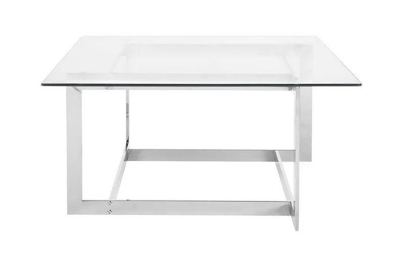 Crystal Soffbord 80 cm - Silver/Glas — Silver/Glas