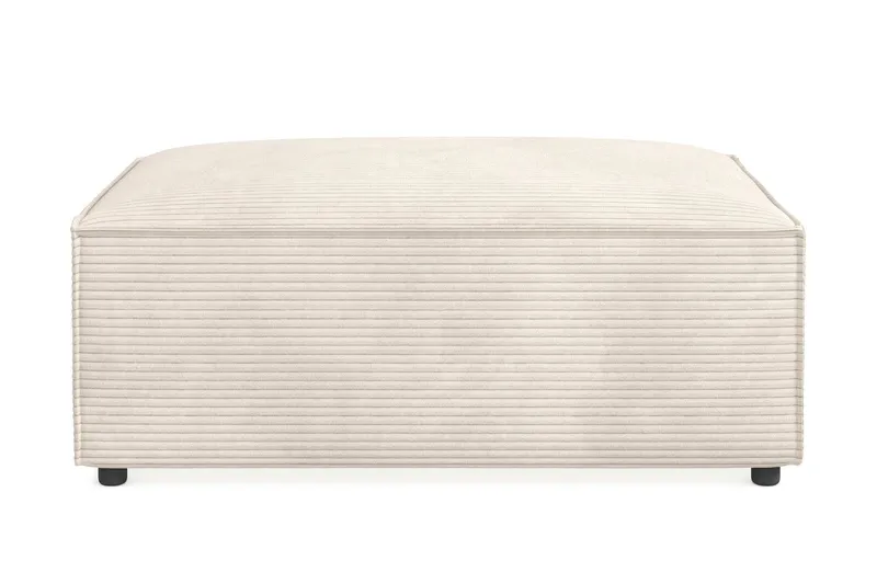Cubo 1-sits Rektangulär Fotpallsmodul i Manchester 120 cm bred - Beige — Andrarum