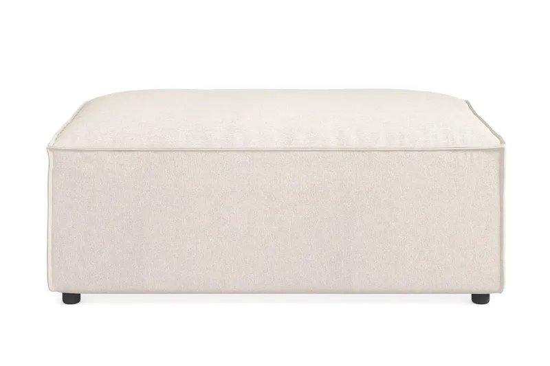 Cubo 1-sits Rektangulär Fotpallsmodul i Tyg 120 cm bred - Beige — Andrarum