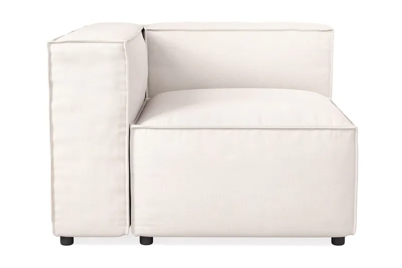 Cubo 1-sits Vänstermodul i Tyg 108 cm bred - Ljusbeige — Andrarum