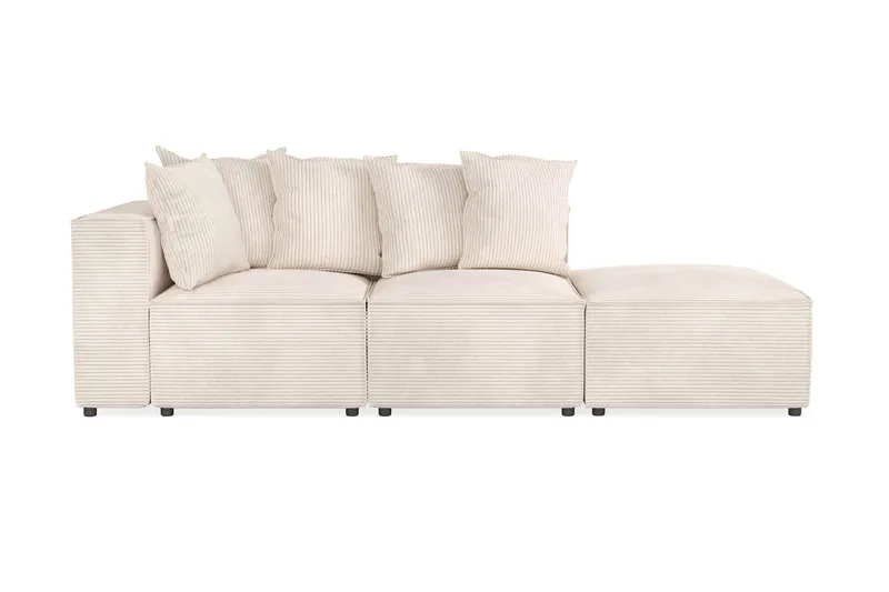 Cubo 3-sits Djup Modulsoffa + Fotpall i Manchester - Beige (Art.nr 1597405) — Andrarum