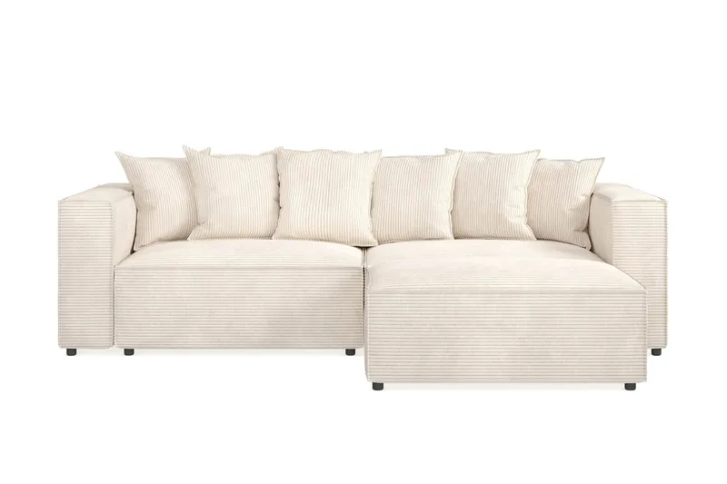 Cubo 4-sits L-formad Djup Modulsoffa med Divan i Manchester - Beige — Andrarum