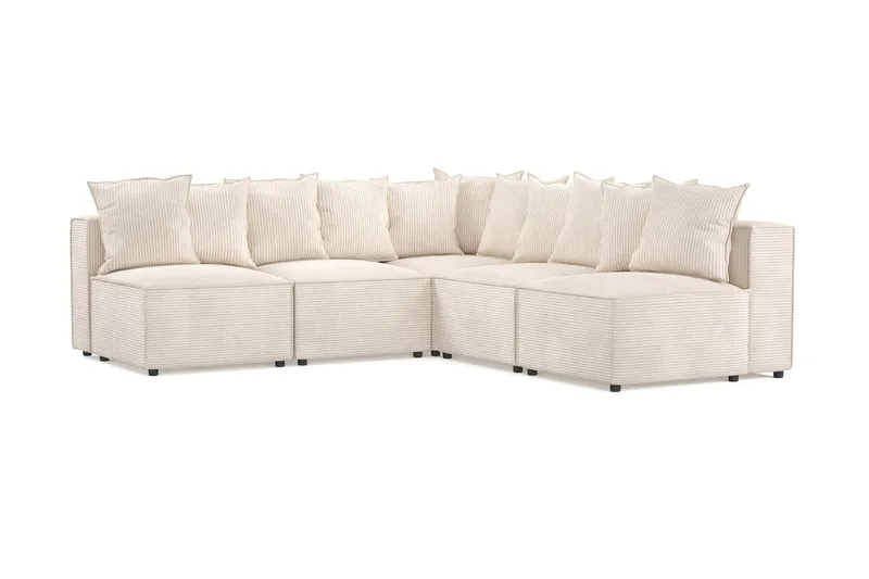 Cubo 5-sits L-formad Djup Modulhörnsoffa i Manchester - Beige — Andrarum