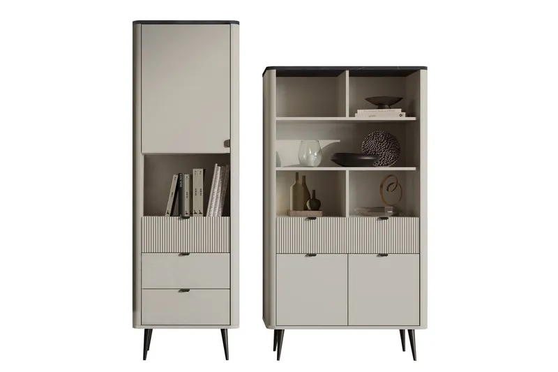 Cucina Möbelset För Vardagsrum - Beige/Grå — Beige/Grå