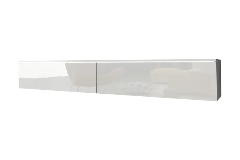 Cuguen Vägghängd Tv bänk med Förvaring 180x32x30 cm - Vit / Högglans — Concept 55
