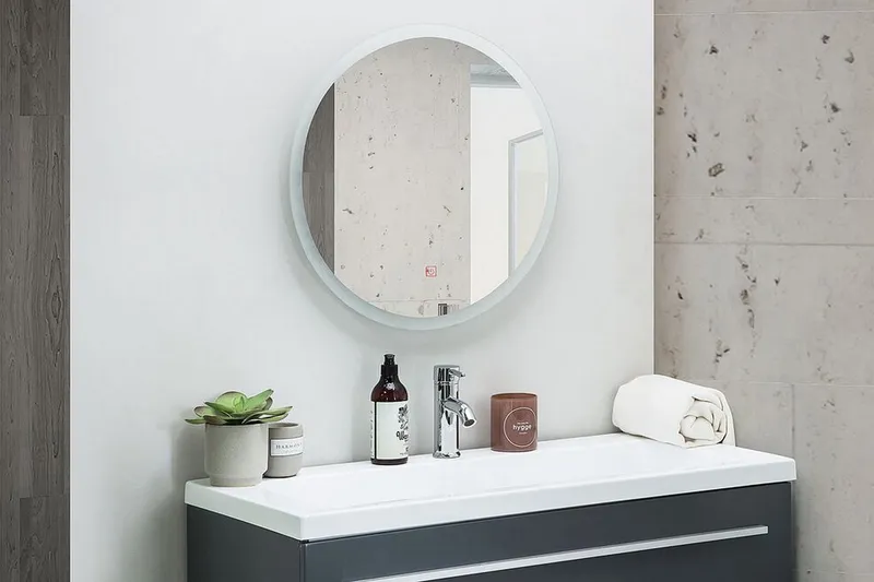 Cutberto Spegel LED-belysning - Silver — Silver
