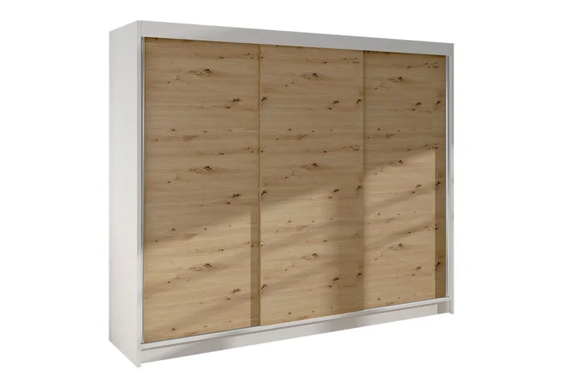 Cyria Garderob 200x215 cm - Brun/Vit (Art.nr 3067580) — Brun/Vit