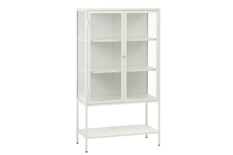 Cytheria Vitrinskåp 40 cm djup 90 cm bred 160 cm hög Trä - White — White