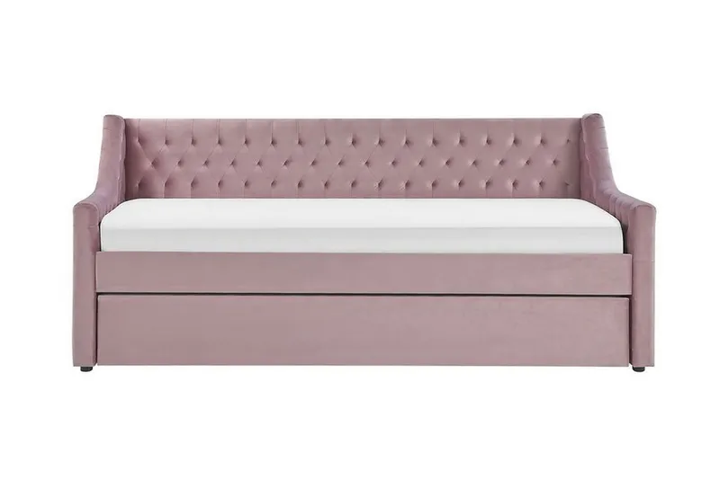 Dagbädd 90 x 200 cm sammet rosa MONTARGIS - Rosa — Rosa