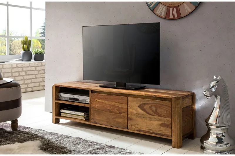 DAIGER TV-Bänk 140 cm Brun — Wohnling