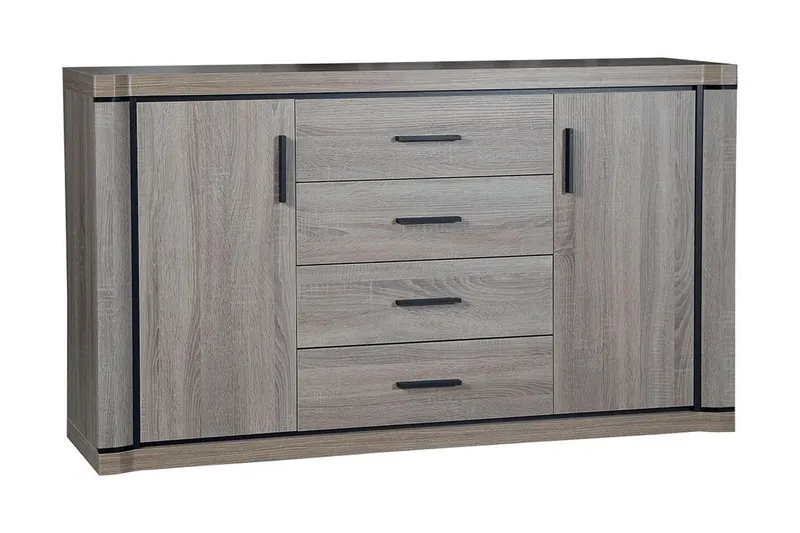 Dallas Skänk 157x43,5x91 cm LED-belysning - Beige/Grå — Beige/Grå