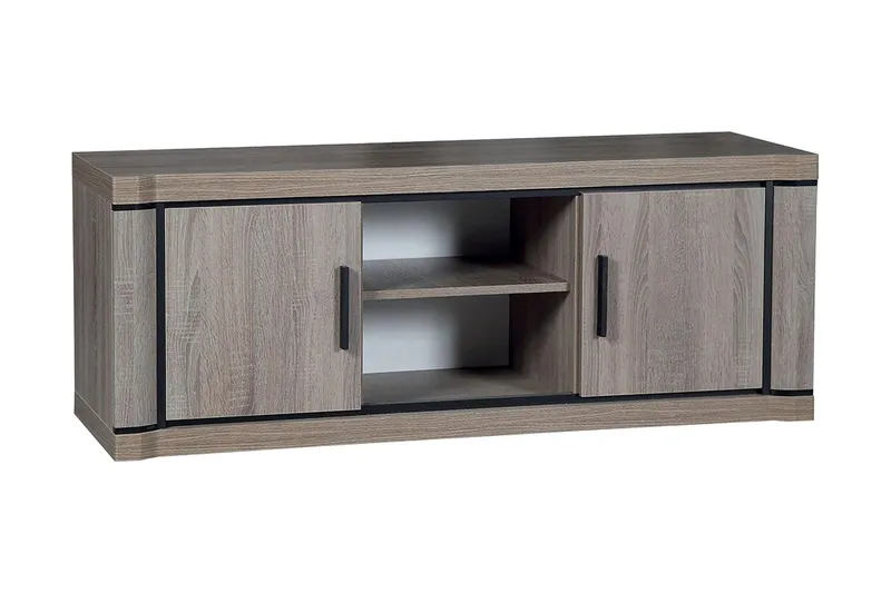 Dallas TV-bänk 137x43,5x53 cm LED-belysning - Beige/Grå — Beige/Grå