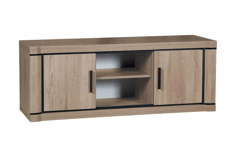 Dallas TV-bänk 137x44x53 cm LED-belysning - Beige/Grå — Beige/Grå