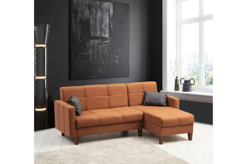 Darcia Bäddsoffa m. Divan 3-sits - Röd — Röd