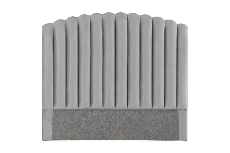 Davia Sänggavel 120 cm - Ljusgrå/Sammet — Ljusgrå/Sammet