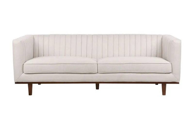 Daymian Soffa 3-sits - Beige/Mörkt trä — Beige/Mörkt trä