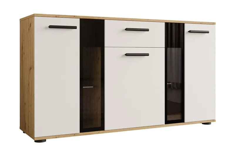 Deardorf Komoda 140 cm - Trä/natur/Vit (Art.nr 778741) — Trä/natur/Vit