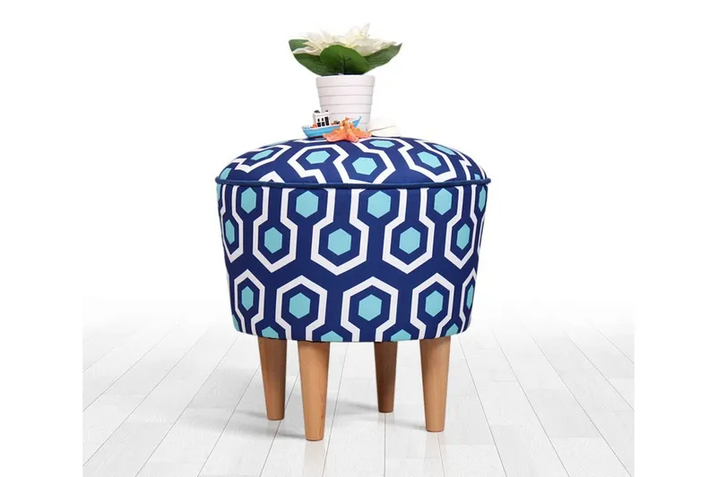 Debesis Sittpuff 42 cm - Blå — Blå