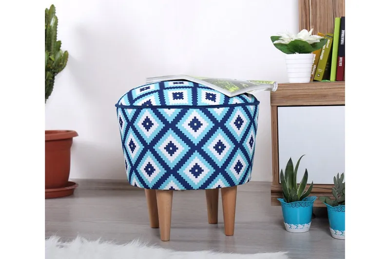 Debesis Sittpuff 42 cm - Ljusblå — Ljusblå