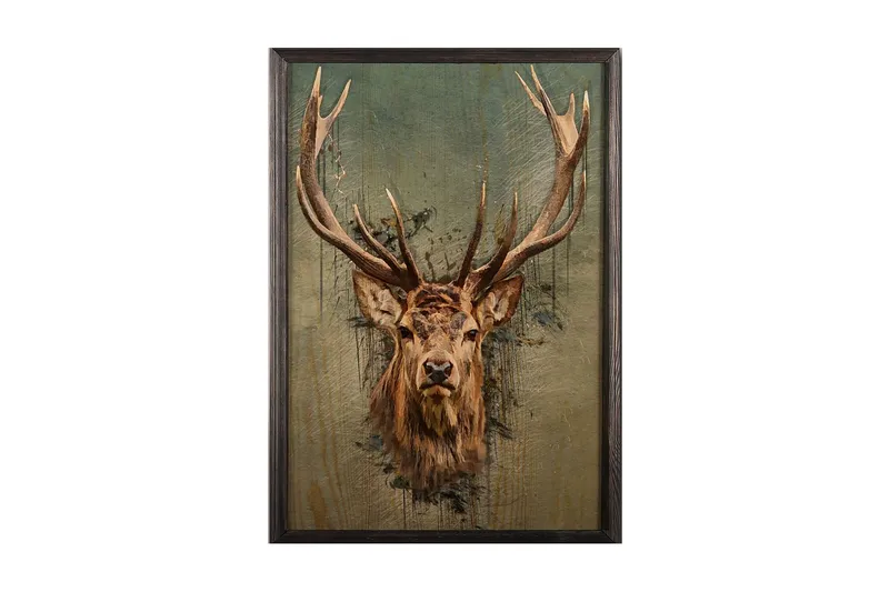 Dekorativ inramad målning 50x70 cm - Flerfärgad — Flerfärgad