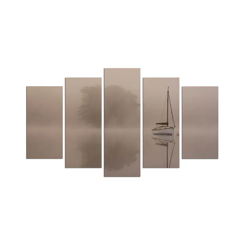 Dekorativ MDF-målning 5-Delar 20x60 cm - Flerfärgad — Flerfärgad