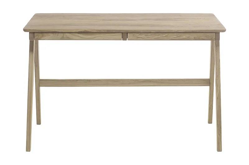 Delia Skrivbord 120 cm med Förvaring 2 Lådor - Massiv Ek — Massiv Ek