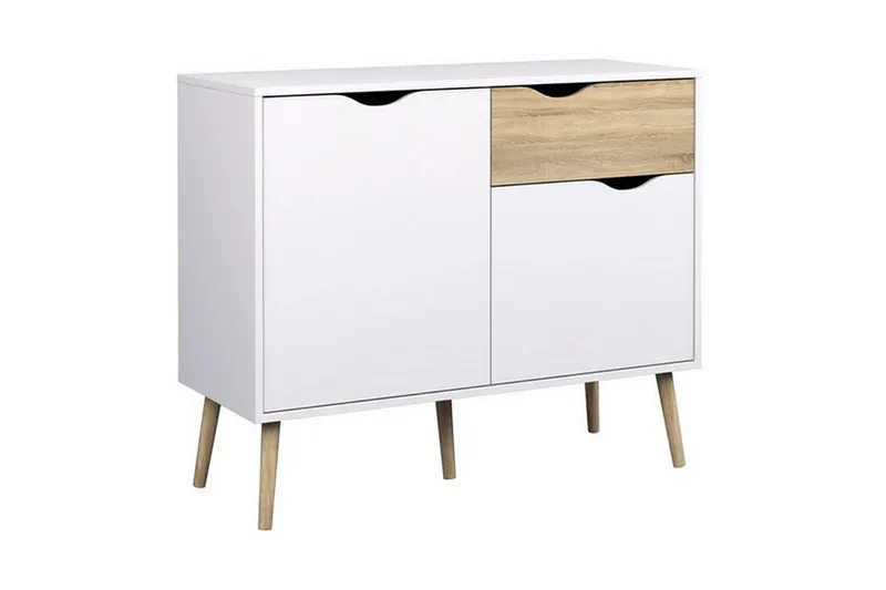 Delta Skänk 99 cm - Vit/Ek — Tvilum