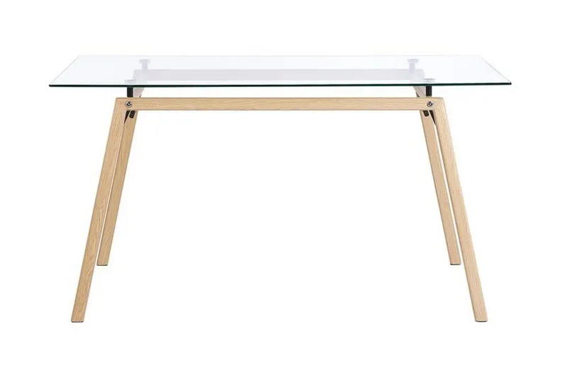 Demba Matbord 140 cm - Transparent/Ljust Trä — Transparent/Ljust Trä