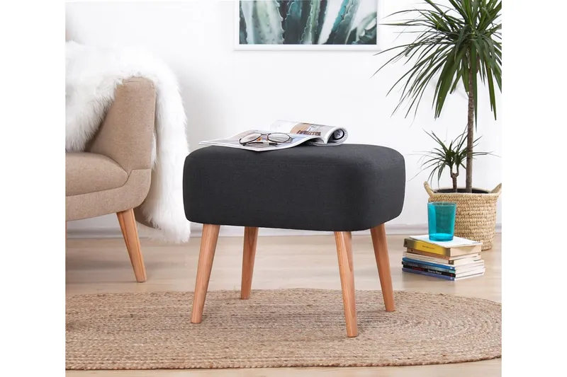 Demopolis Sittpuff 50 cm - Mörkgrå — Mörkgrå