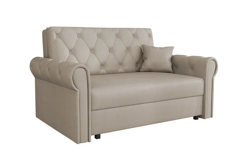 Denegal 2-sits liten bäddsoffa i Plysch - Beige (Art.nr 3027494) — Beige