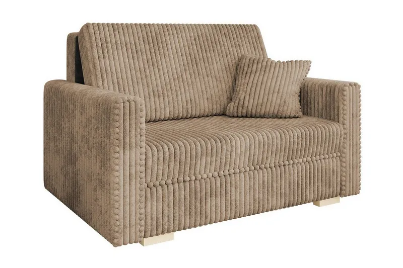 Denegal 2-sits liten bäddsoffa i Sammet - Beige (Art.nr 3029398) — Beige