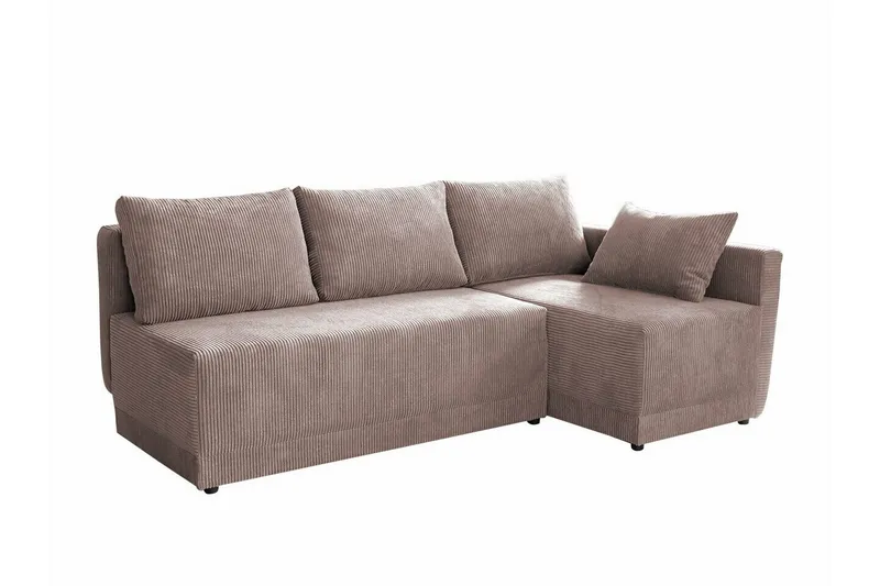 Denegal 3-sits Hörnbäddsoffa Light pink