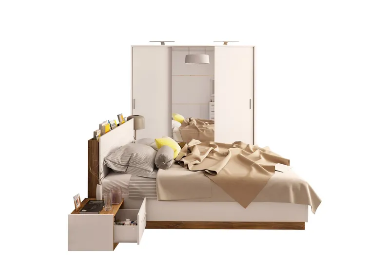 Dentrona Möbelset För Sovrum - Vit/Beige (Art.nr 3098666) — Vit/Beige