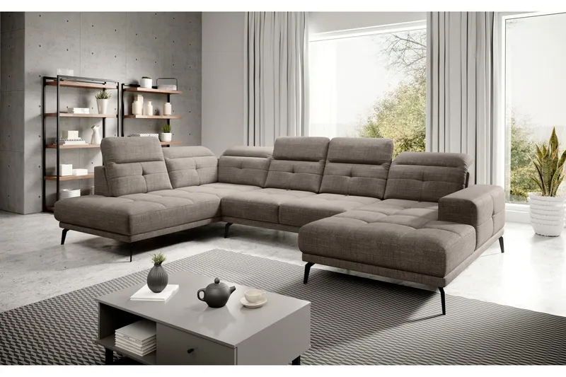 Devender Soffa m. Divan och Schäslong - Beige (Art.nr 1565084) — Beige