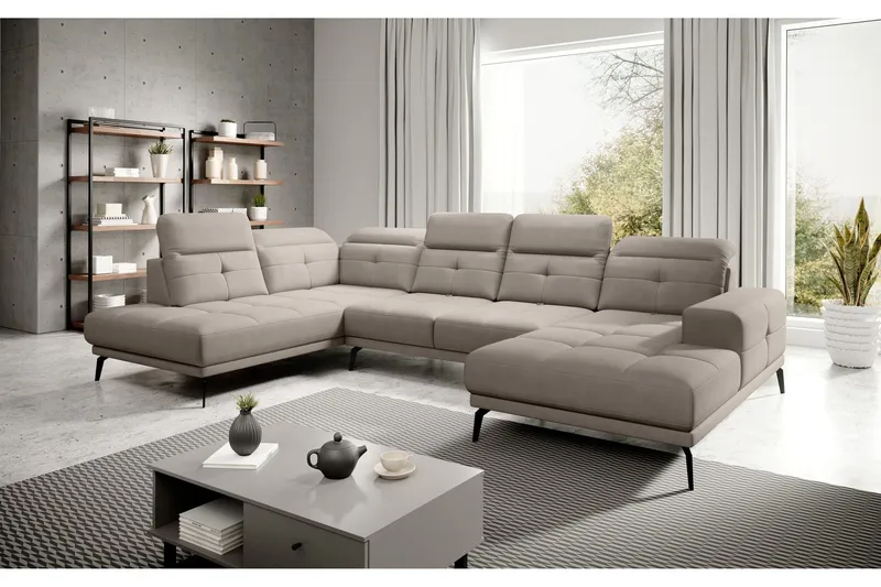 Devender Soffa m. Divan och Schäslong - Beige (Art.nr 1565234) — Beige