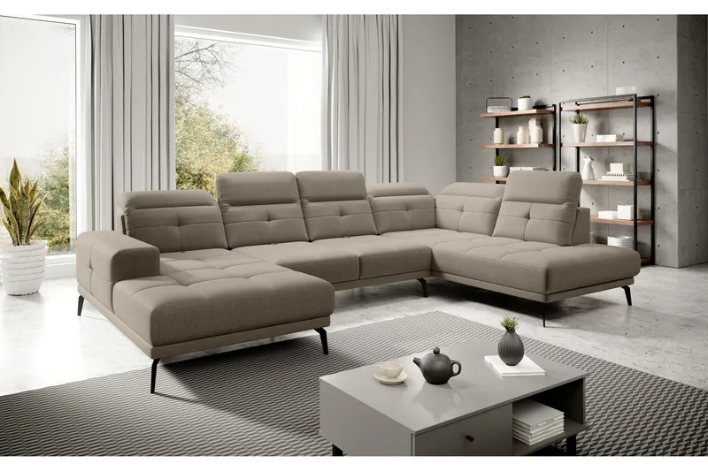 Devender Soffa m. Divan och Schäslong - Beige (Art.nr 1565364) — Beige