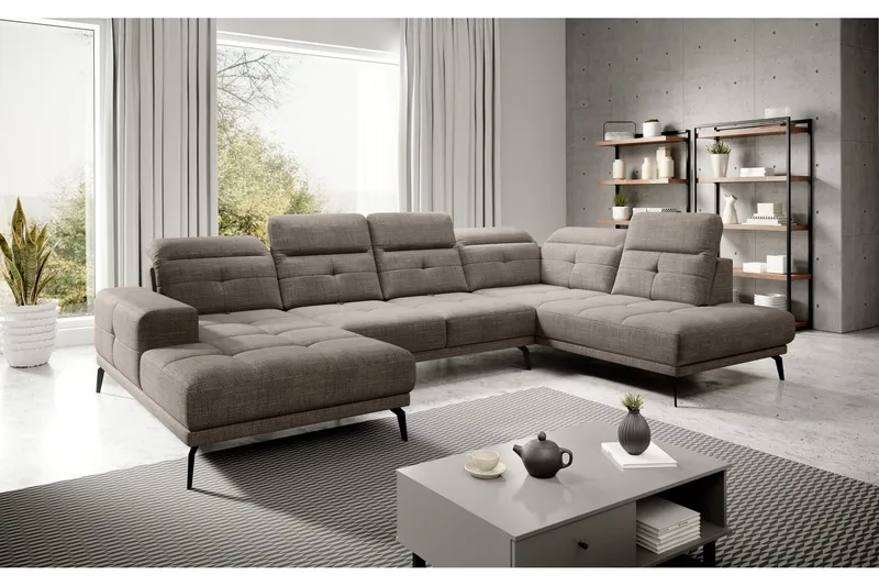 Devender Soffa m. Divan och Schäslong - Beige (Art.nr 1565392) — Beige