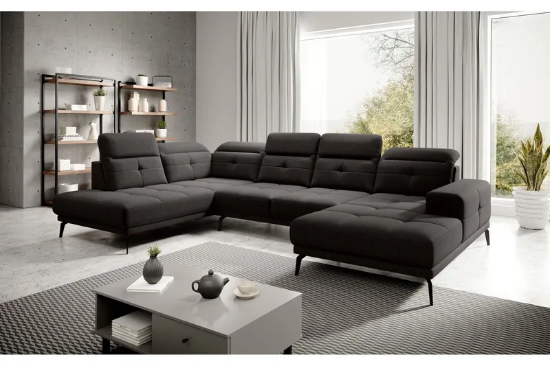 Devender Soffa m. Divan och Schäslong - Brun (Art.nr 1565211) — Brun