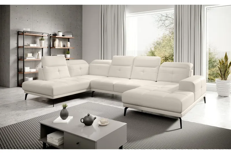 Devender Soffa m. Divan och Schäslong - Cremevit (Art.nr 1565149) — Cremevit